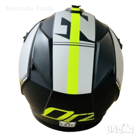 Кросова каска, За мотор, Атв и велосипед, S и M разер, Черен с неон и сив, снимка 3 - Аксесоари и консумативи - 50577886