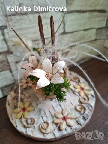 Декорации с цветя-ръчна изработка., снимка 8 - Декорация за дома - 53130876
