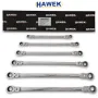 Комплект Удължени подвижни  ключове звезди с тресчотка 8-19мм HAWEK, снимка 2