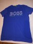 Тениска- синя с надпис отпред BOSS, снимка 1 - Тениски - 37439259