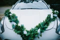 Ръчно изработена сватбена украса за кола – гирлянд 3.85 м, снимка 1