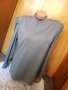 Сива блуза поло с бухнали къдрави рамена от памук 2ХЛ, снимка 1 - Блузи с дълъг ръкав и пуловери - 34626467