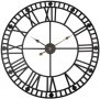 Голям ретро стенен часовник черни индустриални метални стенни часовници без тиктакащ шум тихи ретро