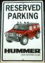 Метална табела HUMMER RESERVED PARKING
