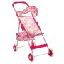  Розова количка за кукли със сенник