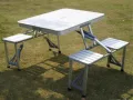 %@! Нови  Алуминиева сгъваема маса с 4 стола за пикник ,85x67x67 см тип куфар от ВНОСИТЕЛ, снимка 2