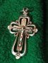 СТАРО СРЕБЪРНО РАЗПЯТИЕ КРЪСТЧЕ КРЪСТ СРЕБРО РЪЧНА АЖУРНА МАЙСТОРСКА ИЗРАБОТКА 40045, снимка 3