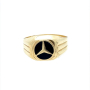 Златен мъжки пръстен 3,85гр. размер:67 14кр. проба:585 модел:23027-1