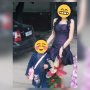 Бална рокля в лилаво + чанта и цвете за коса, снимка 2
