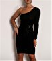 Мини черна рокля, Секси рокля, Къса черна рокля, снимка 3