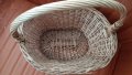 Стара плетена кошница, обла, снимка 3