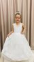 Бяла празнична рокля с обръч, снимка 1 - Детски рокли и поли - 40573741