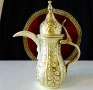 Арабска бронзова кана за кафе,джезве,Dallah,печат на майстора. , снимка 5