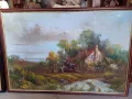 Голяма маслена картина с подпис от автора., снимка 1