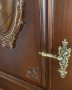 Царска старинна барокова луксозна брава от месинг-шилд ,ретро дръжка, винтидж обков, снимка 1 - Декорация за дома - 22329439