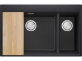 Графит кухненска гранитна мивка Осло 80 Duo Top 780x500 мм, снимка 9