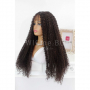 Дълга тъмнокестенява къдрава лейс фронт перука Лейла, снимка 7
