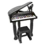 Детско пиано, Със седалка и микрофон, Черно, снимка 1