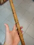 Дървен бастун ,дърворезба в горния край глава на животно 82 см дължина., снимка 4