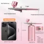 Аерограф за грим, маникюр, сладкарство, декорация акумулаторен Airbrush S1, снимка 5