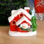 Керамична светеща коледна къщичка декорация украса, снимка 3