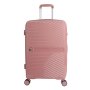 Луксозен куфар в розов цвят, с колелца, снимка 2