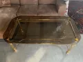Холна маса тъмно стъкло и златна рамка , снимка 7