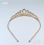 фина сребриста златиста корона диадема с камъчета тиара дамска детска, снимка 6