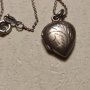 Сребърен синджир с медальон Сърце - отварящ се (208), снимка 1 - Колиета, медальони, синджири - 42979336