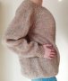 Ръчно плетен мохерен пуловер, снимка 4
