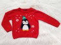 Коледен пуловер 6-9 месеца, снимка 1 - Бебешки блузки - 27083195