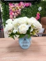 Изкуствени букети с рози и евкалиптови листа – Елегантна украса с дълготраен ефект, снимка 3