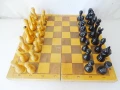 Стар дървен шах в пълен коплект, снимка 1