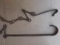 Стара верига за огнище от ковано желязо , здрава, снимка 4