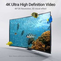 Vention Кабел HDMI Right Angle 270 v2.0 M/M 4K/60Hz Gold 1.5M AAQBG, снимка 6 - Кабели и адаптери - 43416531