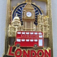 Автентичен 3D магнит от Лондон, Великобритания-метален, снимка 4 - Колекции - 43990979