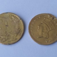 Златни Долара от 1886 г-22 к  2 броя Оригинални , снимка 2 - Нумизматика и бонистика - 35119840