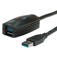 Кабел  USB3.0 A-A M/F+Repeater,5m,Roline 12.04.1096 SS301263 Мъжко-Женско, снимка 1 - Друга електроника - 39507885