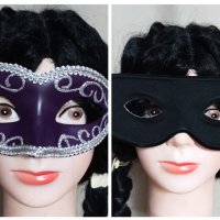 Лилава маска за очи с камъчета и черна изчистена , снимка 1 - Други - 38358570