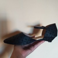 Дам.обувки-/изк.кожа-сатен/-"PENNE"-№39-цвят-черни. Закупени от Италия., снимка 7 - Дамски ежедневни обувки - 26554303