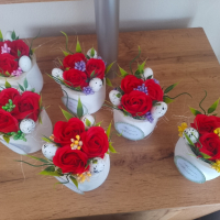 Аранжировки със сапунени рози за Великден, снимка 9 - Изкуствени цветя - 44863076