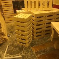 Дървен бар стол ръчна изработка, снимка 5 - Столове - 26228846