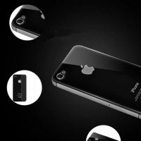 Стъклен протектор за iPhone 4G iPhone 4S -Заден стъклен протектор за капака, снимка 2 - Фолия, протектори - 12582474