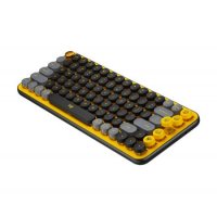 Клавиатура Безжична Logitech Blast POP Keys Жълта Механична с осем сменяеми клавиша за емоджи, снимка 2 - Клавиатури и мишки - 36939005