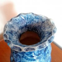 Авторска керамична винтидж ваза, снимка 8 - Антикварни и старинни предмети - 33190227