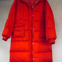  Модерно дълго палто ELF SACK гъши пух, снимка 14 - Палта, манта - 38108455