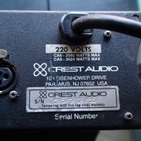 Crest Audio CA6 Power Amplifier Кутия и захранване, снимка 14 - Други - 34893780