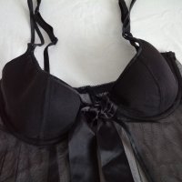 Victoria's Secret дамска къса прозрачна нощница в черен цвят р-р XS, снимка 4 - Нощници - 43037908