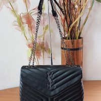 Луксозна Черна чанта  YSL  код SG263, снимка 2 - Чанти - 34960456