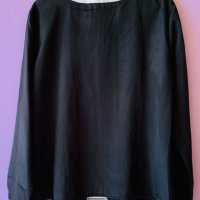 Блуза черна, Нова - нежна материя р-р M-L, за 8 лв, снимка 2 - Блузи с дълъг ръкав и пуловери - 40074994